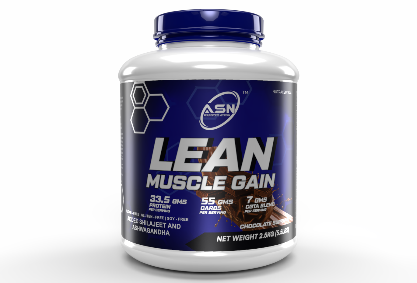 lean muscle gain chocolateee frontt